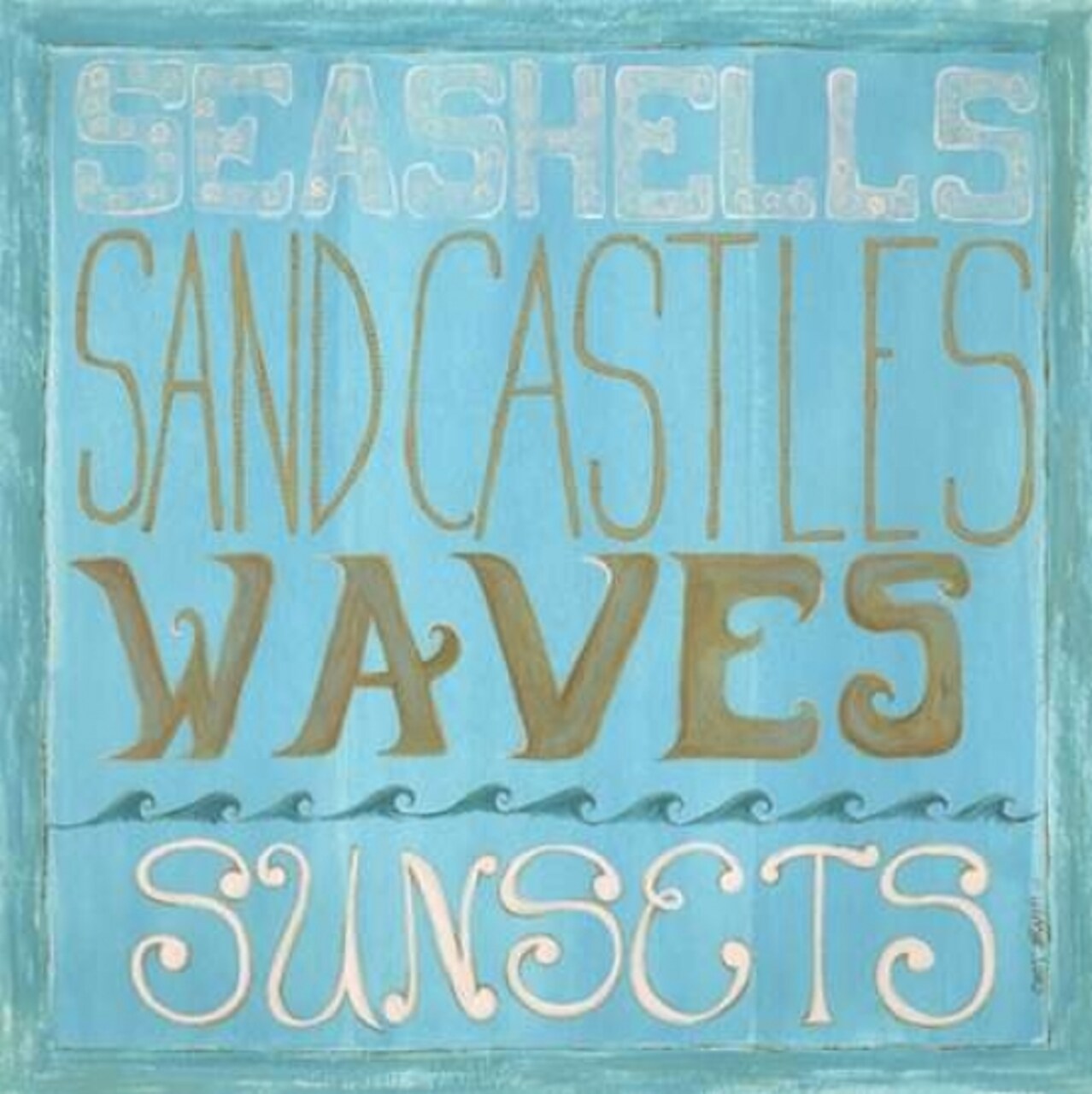 Seashells and Sand Castles Poster Print by Cindy Shamp - Item # VARPDXCS2416